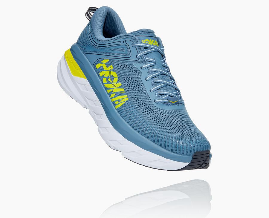 Chaussure Running Hoka One One Bondi 7 Homme - Bleu - BSZ-520739